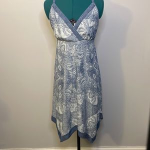 Elegant Blue and White Women's Dress